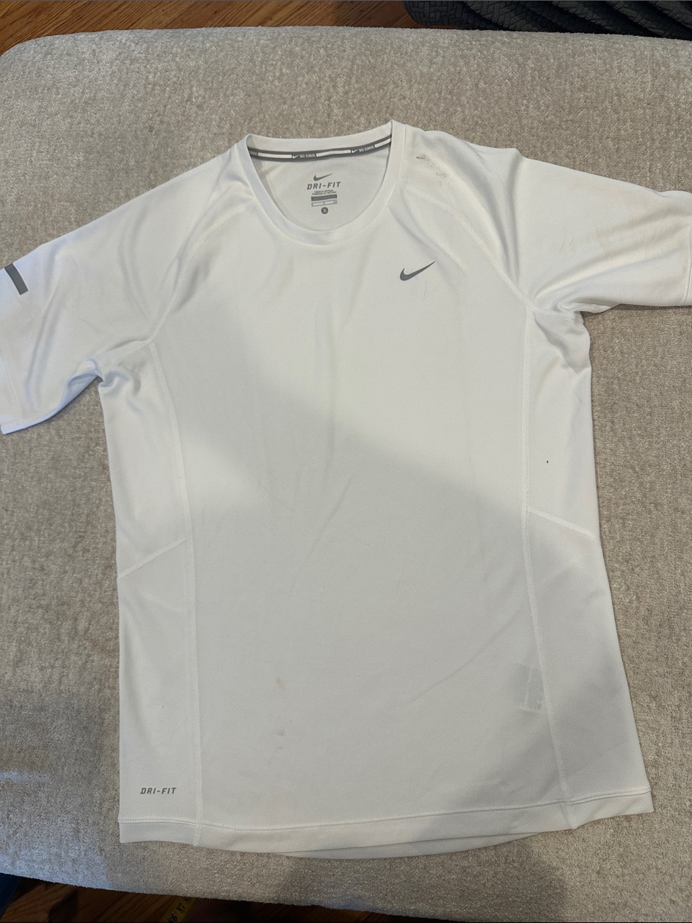 Nike White Dri-FIT Short Sleeve Athletic Tee